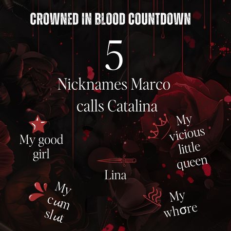 Marco has so many delicious nicknames for Catalina. Which one is your favorite? 💫Five days left until Crowned In Blood goes live! 💫 🖤 Enemies-to-lovers 🖤 Age Gap 🖤 Slow Burn 🖤 Arranged marriage with a 🔪 twist 🖤 Obsessed Stalker Mafia hero 🖤 He falls first and hard 🖤 Forced proximity Crowned In Blood will be released on October 22nd! Preorder 🔗in bio! Age Gap Romance, Let You Go, Your Pretty, Age Gap, Arranged Marriage, Gone Wrong, Slow Burn, Book Bundles, Congo Kinshasa