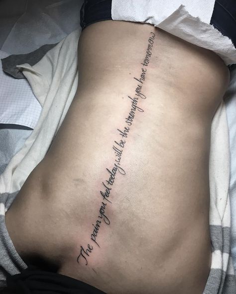 Female Tattoo Artist on Instagram: “Spinal tattoo as her first!  Thank you for the trust ✨” Spinal Fusion Tattoo, Quote Spine Tattoos For Women, Spine Quote Tattoos For Women, Spine Quote Tattoos, Tattoos Spine, Girl Spine Tattoos, Female Tattoo Artist, Spinal Tattoo, Exercise Board