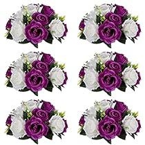 Purple Wedding Centerpieces, Table Centerpiece Flower, Artificial Flowers Decor, Centerpiece Flower, Rose Ball, Wedding Ambiance, Bouquet Home Decor, Flower Rack, Led Flower