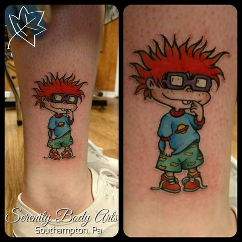 Chuckie Rugrats, Chucky Tattoo, Music Tattoos, Cartoon Tattoos, Cool Tattoos, Body Art, Tattoos, My Style