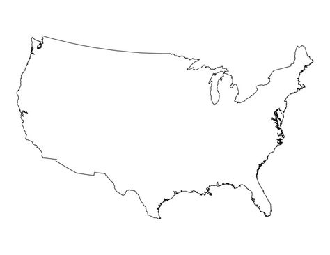 Blank Map of the United States… I'm using this for a Physical Regions Class Project Free Printable Map Of The United States, Blank United States Map, Usa Map Outline, Usa Outline Map, United States Outline, Usa Map Silhouette, World Map Outline, Map Clipart, Blank World Map