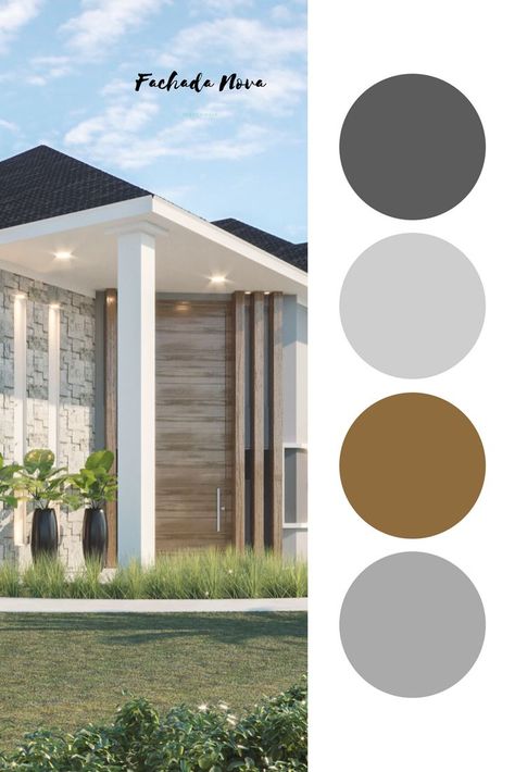 House Paint Exterior Colour Schemes, Modern Exterior House Colors, Exterior House Paint Color Schemes, Outdoor Paint Colors, Modern House Colors, Exterior Color Combinations, House Colors Exterior, Exterior Color Palette, House Outer Design