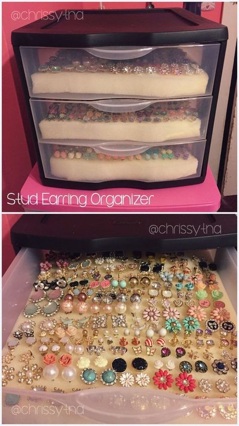 Enhance your home with artistic earrings storage wall designs that showcase your jewelry collection while saving drawer space. Earring Storage Ideas, Diy Earring Storage, Earing Organizer, Earring Organization, Stud Earring Organizer, Stud Earring Storage, Earrings Storage, Artistic Earrings, Makeup Organization Diy