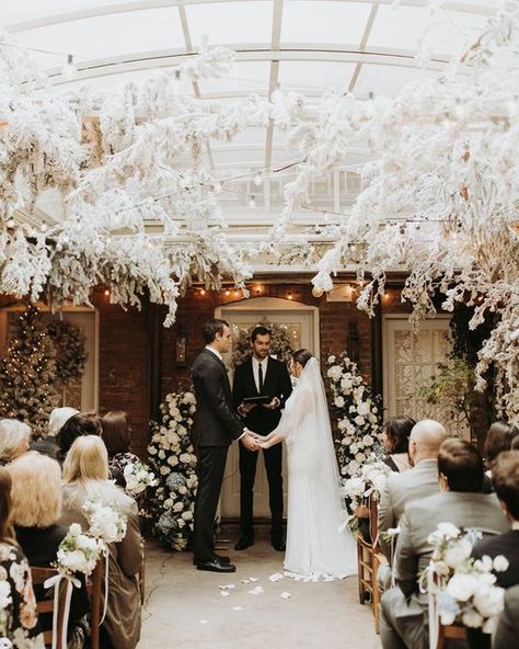 Texas Wedding Officiant on Instagram: "FROM THE VAULT • Last December, Lily + Tanguy were wed in an intimate winter wonderland on Cornelia Street's @palmanyc. Guests travelled from around the globe to watch the pair heartfelt exchange vows + pledge their love to one another. ​​​​​​​​ ​​​​​​​​ Thank you Lily + Tanguy for choosing Officially Oaks for your most special day. Wishing you a magical one year anniversary + happy holidays! #officiallyoaks" Vow Exchange, Wedding Vow, One Year Anniversary, Wedding Officiant, Texas Wedding, The Vault, Wedding Vows, Vaulting, Year Anniversary