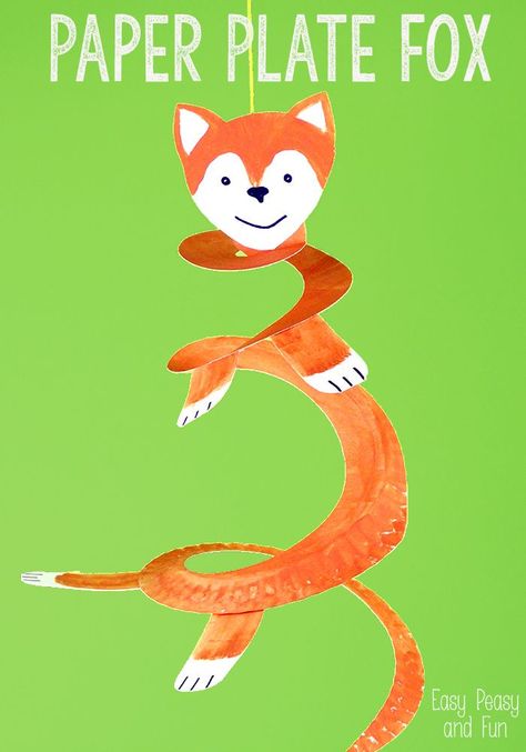 Paper Plate Fox - Crafts for Kids Fox Crafts For Kids, Blending Letters, Blend Sounds, Fox Craft, Spiral Slide, Paper Plate Art, Storytime Crafts, Paper Plate Crafts For Kids, Paper Fox