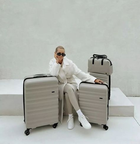 Antler on Instagram: "Stylish neutrals, en route to Copenhagen Fashion Week, with Fredrika Akander  ​ ​Ph: @fakander ​ ​#antlertravels #antlerluggage #cliftonbyantler" Antler Luggage, Winter Pant, Copenhagen Fashion, Winter Pants, Copenhagen Fashion Week, Winter Coats, Suitcases, Carry On Bag, Antlers