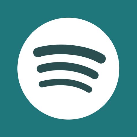 Teal Spotify Icon Spiderman App, Monochrome Aesthetic, Spotify App, Iphone Icon, Green Aesthetic, App Icon