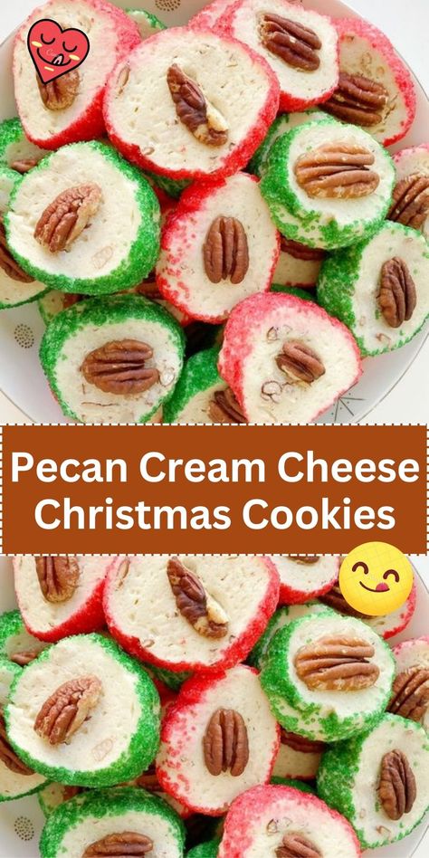 Celebrate the holidays with these Pecan Cream Cheese Christmas Cookies. A festive, nutty treat that's perfect for sharing. Pecan Cream Cheese Christmas Cookies, Cream Cheese Christmas Cookies, Cream Cheese Squares, Cheese Christmas, Cheese Squares, Quick Cookies, Desserts Ideas, Cream Cheese Cookies, Cheese Cookies