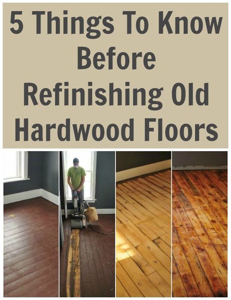 5 Things To Know Before Refinishing Old Hardwood Floors #totsreno Old Hardwood Floors, Refinish Wood Floors, Garage Boden, Old Wood Floors, Floor Refinishing, Easy Home Improvement, Refinishing Hardwood Floors, Refinishing Floors, Up House