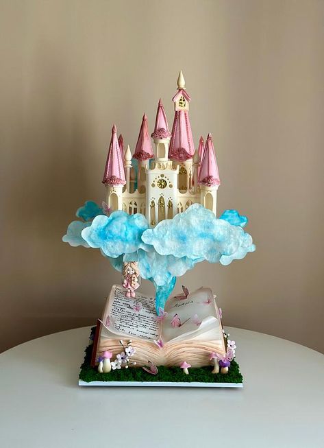 Princess Cake Design, Fairy Castle Cake, Princess Theme Cake, Anti Gravity Cake, Princess Castle Cake, Gravity Cake, Cake Models, Unique Birthday Cakes, Girly Cakes