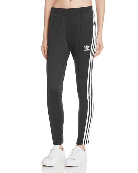 Womens Workout Clothes & Shoes - Bloomingdale's Black Track Pants, Adidas Tracksuit, Womens Workout Outfits, Active Wear Pants, Pants Black, Black Adidas, Signature Style, Track Pants, Adidas Originals