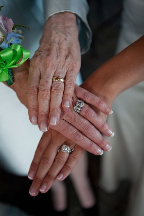 three generations of wedding rings Bridal Shower Inspo, Wedding Photo, Bridal Shower, Dream Wedding, Wedding Photos, Wedding Rings, Engagement Rings, Shower