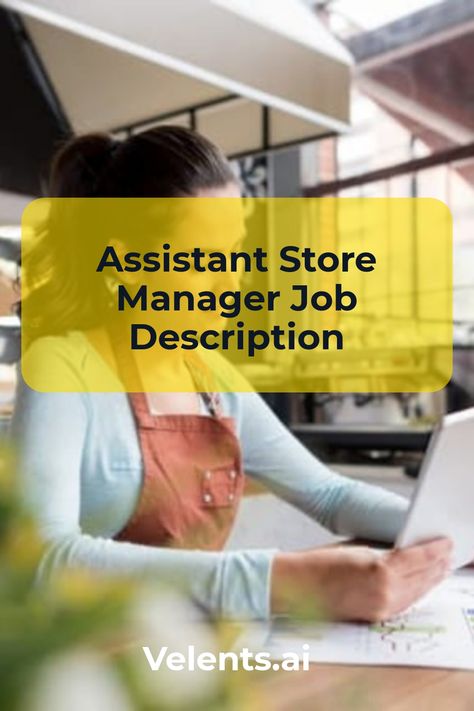 Assistant Store Manager Job Description template includes a detailed overview of the key requirements, duties, responsibilities, and skills for this role. It's optimized for posting on online job boards or careers pages and easy to customize this template for your company. Job Description Template, Store Manager, Assistant Manager, Daily Writing, Hiring Process, New Employee, Online Job, Financial Statement, Job Board