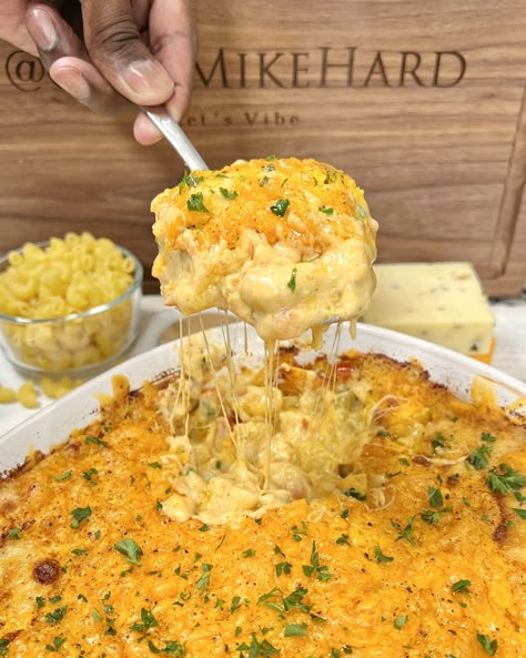 Spicy Cajun Mac ‘n Cheese — @chefmikehard Recipes! Cajun Seafood Mac And Cheese Recipe, Spicy Baked Mac And Cheese, New Orleans Mac And Cheese, Cajun Chicken Mac And Cheese, Cajun Mac N Cheese, Cajun Mac And Cheese Recipe, Cajun Mac And Cheese, Loaded Mac And Cheese, Cajun Lasagna