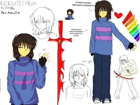 RecreateTale is a Au than im create #frisk #undertale #recreatetale Undertale Frisk, Frisk Undertale, Design