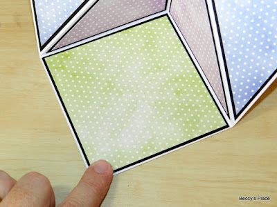 Beccy's Place: Tutorial - Triangle Corner Pop Up Card Corner Pop Up Card, Card Folds, Activity Center, The Fold Line, Triangle Square, Craft Knife, Easel Cards, Fold Cards, Tent Cards