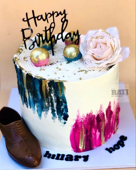 Birthday Cake For Man And Woman Together, Unisex Birthday Cake Ideas For Adults, Dual Theme Cake, Double Birthday Cake Man And Woman, Double Cake Designs Birthday, Unisex Cake Design, Birthday Cake For Two People Ideas, Twin Birthday Cakes For Adults, Double Cake Design