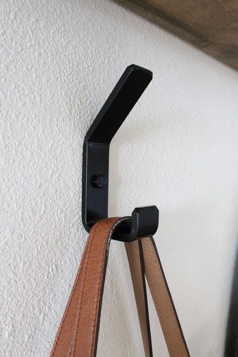 Farmhouse Wall Hooks, Black Wall Hooks, Metal Wall Hooks, Modern Wall Hooks, Toggle Bolts, Modern Coat Rack, Metal Shelf Brackets, Wall Mounted Hooks, Solid Wood Doors