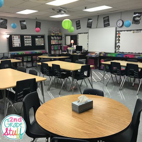 Classroom Reveal 2017-2018 | 2nd Grade Stuff Classroom Arrangement, Technology Lab, Resources For Teachers, Flexible Seating, Classroom Setup, Elementary Classroom, Free Resources, 2nd Grade, Teacher Resources