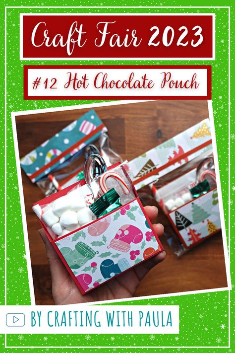 In this video tutorial, you will learn how to create a chocolate pouch. This little box is quick to make, so it’s great for mass-producing and for those last-minute Christmas gifts. Christmas Craft Fair, Last Minute Christmas Gifts, Craft Fair, Christmas Craft, Craft Fairs, Video Tutorial, Hot Chocolate, Christmas Crafts, Christmas Gifts