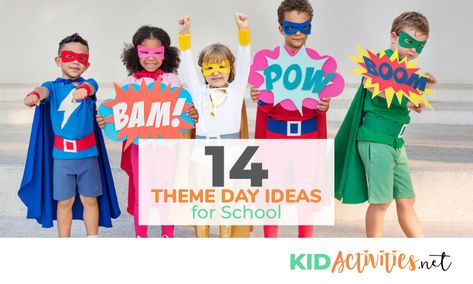 14 Theme Day Ideas for School: We have a collection of themes for school including • Animal Day • Backward Day • Friendship Day • Wacky Wednesay Theme Ideas Annual Day Themes, Theme Day Ideas, Themes For School, Spirit Day Ideas, School Spirit Week, Classroom Decor Middle, Middle School Classroom Decor, Annual Day, Creative Costume