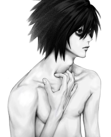 L Lawliet Icon Manga, Emo Anime, Horror Doll, L Wallpaper, Cry Of Fear, L Lawliet, Fantasy Art Dolls, Hottest Anime Characters, Gothic Anime