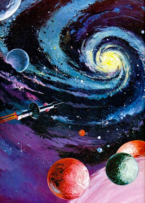 Retro Space Wallpaper, Retro Space Aesthetic, Vintage Space Art, Galaxy Drawings, Outer Space Art, Planet Painting, Planet Drawing, Kpop Lockscreen, Space Aesthetic