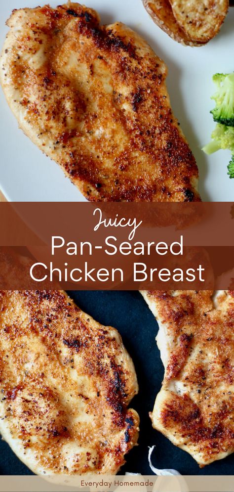 Discover the secret to Juicy Pan-Seared Chicken Breast – the best recipe for a perfect weeknight dinner! Master the art of stovetop cooking with this easy, how-to guide. Achieve the ideal balance of tender and moist in every bite with boneless, skinless chicken breasts expertly seared in a skillet. Elevate your dinner ideas with this simple yet flavorful option that promises a healthy and satisfying meal. Pan Fried Boneless Chicken Breast, Iron Skillet Chicken Breast, Cast Iron Skillet Chicken Breast, Pan Cooked Chicken Breast, Fried Boneless Chicken Breast, Skillet Chicken Breast, Boneless Chicken Breast Recipes Easy, Sliced Chicken Breast Recipes, Iron Skillet Chicken