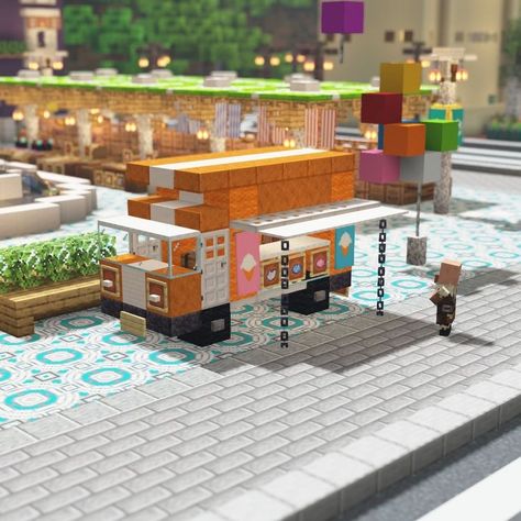 Shops In Minecraft, Shop Minecraft Ideas, Minecraft Clothing Store, Minecraft Bakery Ideas, Minecraft Food Truck, Minecraft Pet Shop, Minecraft Restaurant Ideas, Cute Minecraft Shops, Minecraft Stores Ideas