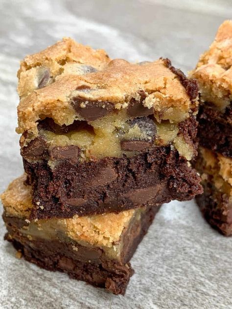 Brownie Recipe With Cocoa, Brownie Cookie Recipe, Brookies Recipe, Chewy Chocolate Brownies, Cocoa Powder Recipes, Brownie Recipes Healthy, Perfect Brownies, Cookie Brownie Recipe, Low Carb Snack