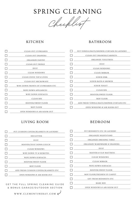 Click here to get the full spring cleaning checklist and home reset guide. Reset Checklist, Home Reset, Spring Reset, Clean Stove Top, Clean Stove, Room Checklist, Garage Outdoor, Sweep The Floor