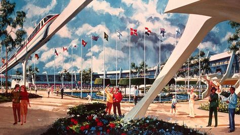 Epcot concept art Theme Park Concept Art, Park Concept Art, Park Concept, Concept Art Gallery, Walt Disney Imagineering, Epcot Center, Disney Imagineering, Concept Art World, Retro Disney