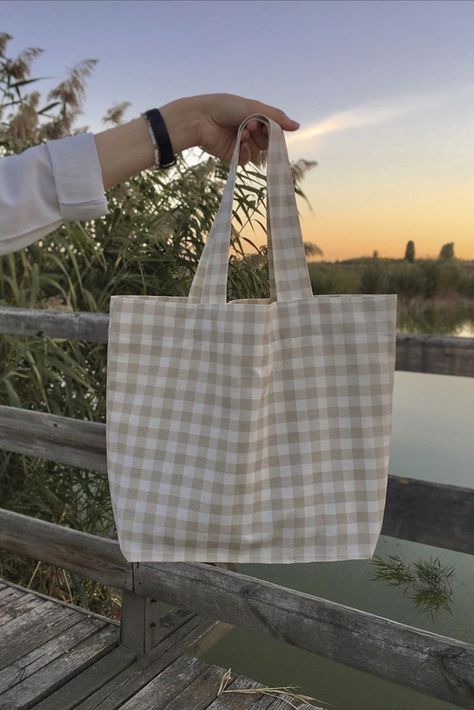 Tote Bag | Gingham Tote Bag | Shoulder Bag |Large Tote Bag | Handmade Gingham Bag | Beige Tote Bag | Beige Bag | Beach Bag | Eco Bag ABOUT THE BAG: - Handmade and hand-sewn by me with love and care <3 - Minimalist style and eco friendly and long lasting material. - Perfect to use for work, beach, travel and works well as a reusable shop bag. - Ready to ship. Gingham Tote Bag, Gingham Bag, Winter Tote, Beige Tote Bag, Beige Tote, Beige Bag, Tote Bags Handmade, Cute Tote Bags, Bag Cute