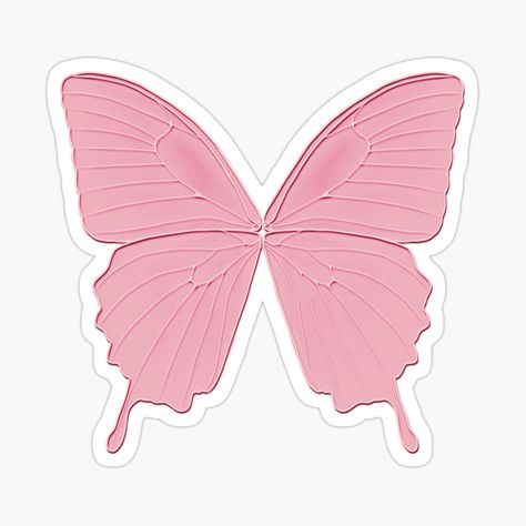 Pink Butterfly Sticker, Pink Butterfly Wings, Wings Sticker, Tiny Stickers, Butterfly Fairy Wings, Fairy Stickers, School Images, Creation Station, Tumblr Stickers