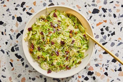 Shaved Brussel Sprout Salad, Raw Cabbage, Brussels Sprouts Salad, Sprout Salad, Heart Healthy Diet, Sprouts Salad, Brussel Sprout Salad, Drink Ideas, Vegetable Sides