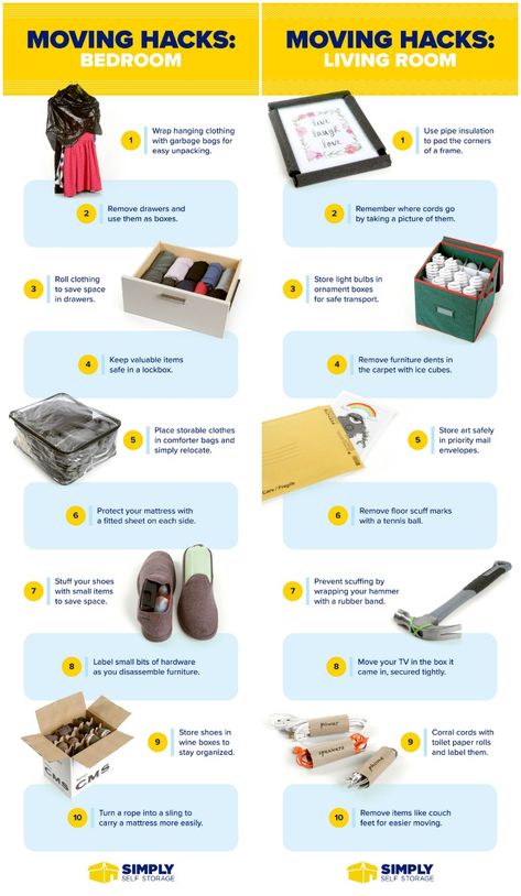 25 Genius Moving Hacks That'll Protect Your Stuff and Save You Time Moving House Tips, Moving Hacks, Moving Hacks Packing, Moving Help, New Home Checklist, Packing Hacks, Moving On In Life, Moving Checklist, Packing To Move