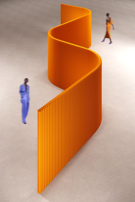 The room divider can be used as a modern backdrop for an event or performance. It is made of eco-friendly materials according to my author's technology. Can be any length, curved or linear shape. If you are planning an exhibition or event space, I will be happy to share my ideas with you! Acustic Board Acoustic Panels, Curved Partition, Wall Separation Ideas, Acoustic Divider, Aluminum Extrusion Design, Exhibit Design Inspiration, Modern Backdrop, Office Dividers, Divider Design