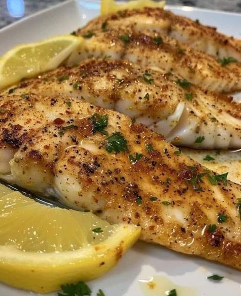 Lemon Butter Fish, Butter Fish, Fish Fillet Recipe, Fish Fillets, Diet Recipes Easy, White Fish, Grandmas Recipes, Lemon Butter, Fish Fillet