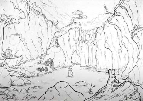 Drawing Forest Background, Forest Background Drawing, Exterior Layout, Background Tips, Manga Background, W Drawing, Background Study, Ghost Games, Ground Effects