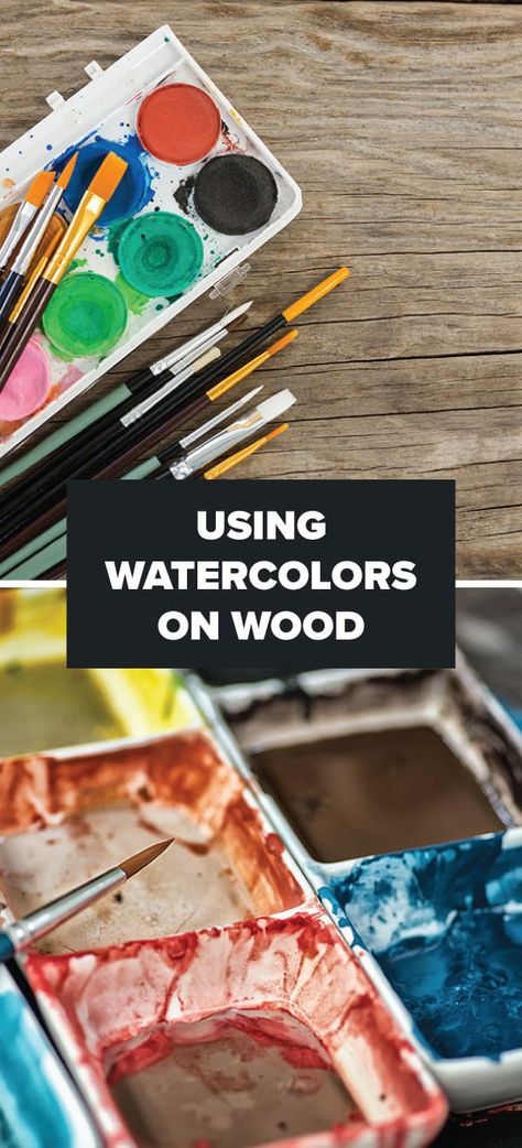 Tips On Using Your Watercolors On Wood | Createlet How To Paint Watercolor On Wood, Watercolour On Wood, Watercolors Ideas, Art Walls, Pyrography Patterns, Tiny Art, Art Skills, Pallet Project, Watercolor Tips