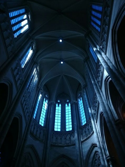 Beautiful church but also ominous, which reflects the tone throughout the piece. Blue Academia, Ravenclaw Pride, Nate River, Ravenclaw Aesthetic, Yennefer Of Vengerberg, The Adventure Zone, Blue Lights, Aesthetic Blue, 판타지 아트