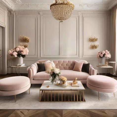 🇫🇷✨ Step into the chic and cozy world of modern Parisian style! ✨🥐 Embrace the effortless elegance and charm of a Parisian living room right in the heart of your home. From sophisticated furnishings to timeless decor, your space can exude that coveted French flair. 🏡💕 🌿 Picture yourself lounging on a plush velvet sofa, surrounded by touches of gold accents and luxurious textures. Add a touch of romance with soft pastel hues and a hint of floral patterns. Let natural light flood the room thro... Modern Parisian Style, Parisian Style Living Room, Parisian Living Room, Modern Parisian, Bathroom Accessories Design, Parisian Home Decor, Luxe Living Room, Blue Wall Decor, Pink Sofa