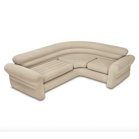 Inflatable Corner Sofa Neutral Sectional, Otto Sofa, Inflatable Couch, Sectional Sofa Beige, Futon Living Room, Furnitur Ruang Keluarga, Inflatable Furniture, Inflatable Sofa, Corner Couch