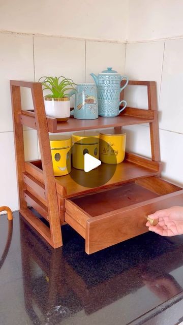 Rekha Beniwal on Instagram: "Amazing Wooden Kitchen Finds from @brickbrownofficial ✨ These wooden organisers to my kitchen not only declutterred but also elevated the overall aesthetics of the space. They provide enough space to organise utensils, spice and other kitchen essentials. The use of wood adds a touch of natural warmth, creating a harmonious environment. Do check out @brickbrownofficial or visit www.brickbrown.com to get yours. #organiser #kitchenshelves #woodenrack #cutleryholder #organised" Kitchen Utensils Aesthetic, Organise Kitchen, Muji Kitchen, Wooden Spice Rack, Balcony Railing Design, Kitchen Finds, Wooden Kitchen Utensils, Wooden Organizer, Wooden Rack