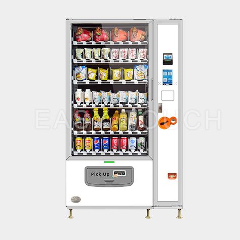 Snack & Drinks Combo Vending Machine (FD48 Series) #snackvendingmachine #foodvendingmachine #hotdrinksvendingmachine #candymachine Drink Vending Machine, Snack Vending Machine, Candy Vending Machine, Food Vending Machines, Vending Machine Snacks, Interactive Touch Screen, Dairy Drinks, Cup Noodles, Vending Machines