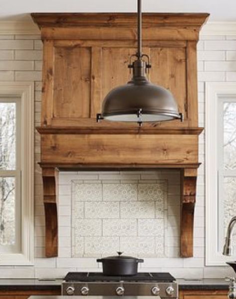 Mission Style Range Hood, Unique Stove Hoods, Wood Hood Fan Kitchen, Knotty Alder Range Hood, Mantel Style Range Hood, Barnwood Range Hood Cover, Stove Hood With Storage, Short Vent Hood, Rustic Oven Hood