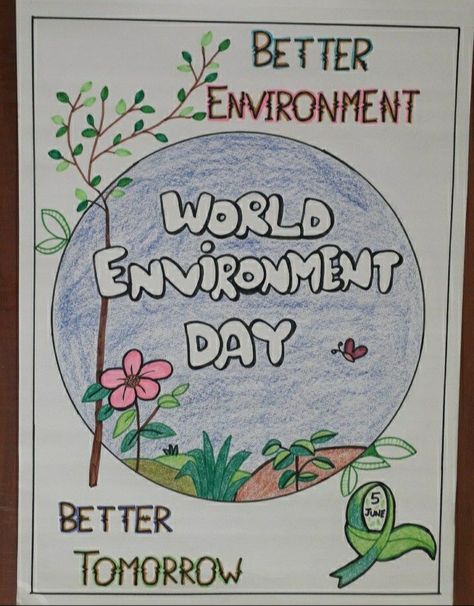 Poster On World Environment Day, Poster On Independence Day, Slogan On Environment, World Environment Day Posters, Earth Day Drawing, Teachers Day Poster, Science Doodles, Earth Day Posters, Teachers Day Card