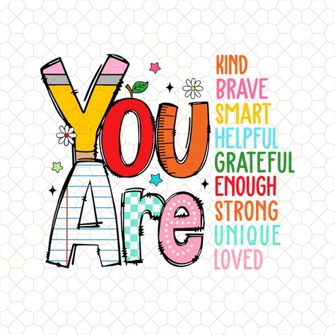 Welcome Back To School Art And Craft, Teacher Affirmations Encouragement, You Are Unique, You Are Welcome, Classroom Quotes For Kids, Welcome Back Images, Reading Quotes For Kids, Kindness Words, School Counselor Quotes