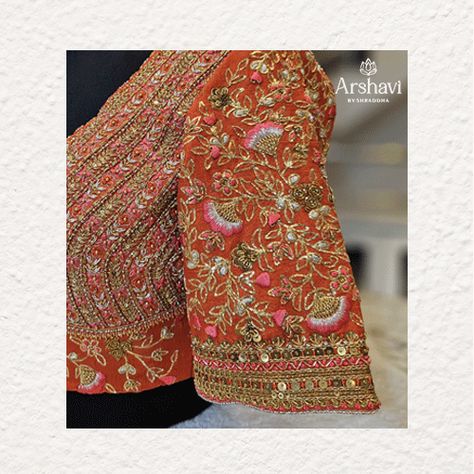 Embark on a journey of timeless elegance with our exclusive designer bridal wear blouse. Witness the delicate artistry of resham hand embroidery, the fine craftsmanship of ek tari zari work, and the grandeur of zardozi pita work. Perfect for brides-to-be and those who seek grace in every step, these handcrafted marvels combine tradition with modern tase. #ArshaviBrShraddha #ArshaviBlouses #BridalBlouses #ZariWork #Resham #designerblouse #southindianfashion #wedmegood #bengaluru #hyderabadblogger Pita Work, Wedding Blouses, Blouse Works, Navratri Chaniya Choli, Saree Blouse Patterns, Maggam Work Blouses, Hand Work Blouse, Embroidered Saree, Wedding Blouse