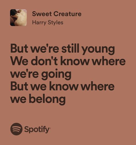 Sweet Creature Aesthetic, Sweet Creature Lyrics, Sweet Creature Harry Styles, Creature Aesthetic, Quotes Sweet, Body Aesthetics, Harry Styles Quotes, Album Songs, Vienna